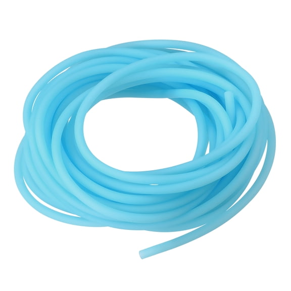 Uxcell Rubber Cord Tube Hollow Tubing for DIY Craft Beading Necklaces Bracelet Sky Blue 5mx2mmx1mm