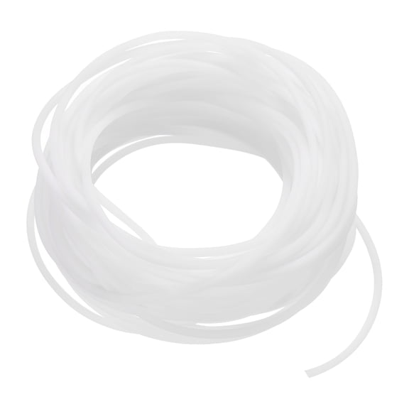 Uxcell Rubber Cord Tube 33ft 2mm Dia 1.2mm Hole White Hollow Tubing for DIY Craft