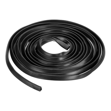 Uxcell Rubber Edge Trim U Channel Edge Trim EPDM Metal Edge Protector (Black, 20-Feet)