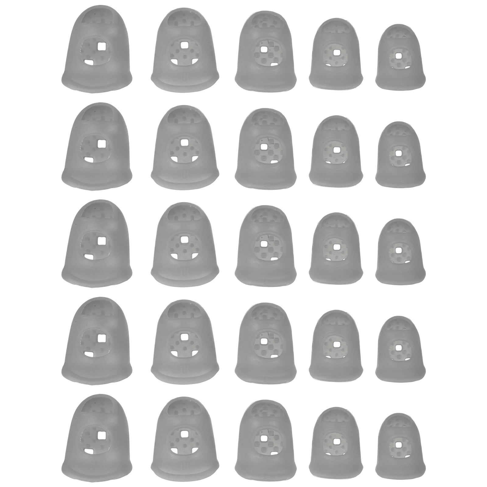 Uxcell Rubber Finger Tips Office 5 Sizes, 40 Pcs Guitar Fingertip ...