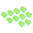 thumbnail image 1 of Uxcell Silicone Finger Tips Thumb Fingertip Protector Guard Thimble Green Big Size 10 pack, 1 of 5