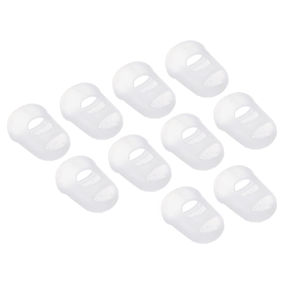 Uxcell Rubber Finger Tips Silicone Thumb Fingertip Protector Thimble for Guitar Playing Clear Small Size 15 Pack