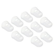 Uxcell Rubber Finger Tips Silicone Thumb Fingertip Protector Thimble for Guitar Playing Transparent XS Size 15 Pack