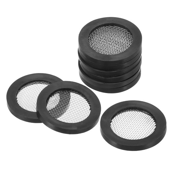 Uxcell Rubber Flat Washers 30x21x3mm with Stainless Steel Filter Gasket for Faucet Pipe Water Hose, 15 Pack