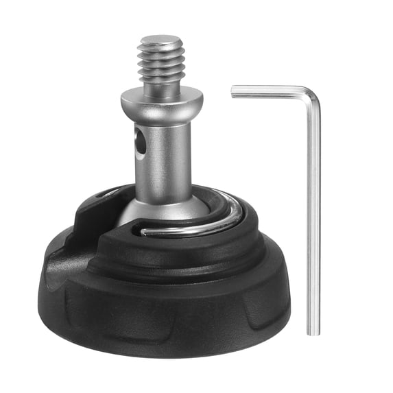 Uxcell Rubber Foot Spike, Universal Anti-Slip 3/8 Inch Thread Rubber Tripod Foot Pad Spikes Ball Head for Monopod Legs Replacement on Smooth Uneven Surface - (50x55mm)