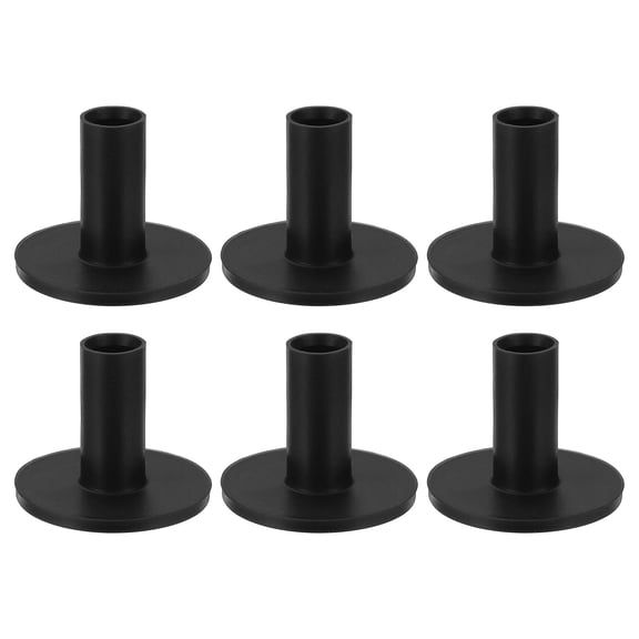 Uxcell Rubber Golf Practice Tee, Driving Tee 1.7 Inch & 6 Pack & Rubber & Black-Fitting for (Indoor/Outdoor/Golf Hitting Mats/Courses/Backyards/Lawns)