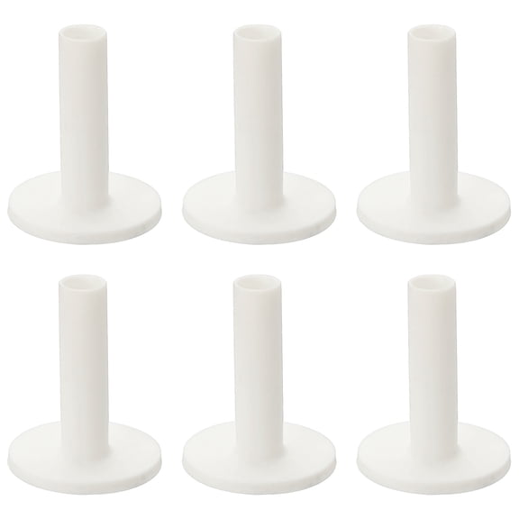 Uxcell Rubber Golf Practice Tee, Driving Tee 2.6 Inch & 6 Pack & Rubber & White-Fitting for (Indoor/Outdoor/Golf Hitting Mats/Courses/Backyards/Lawns)