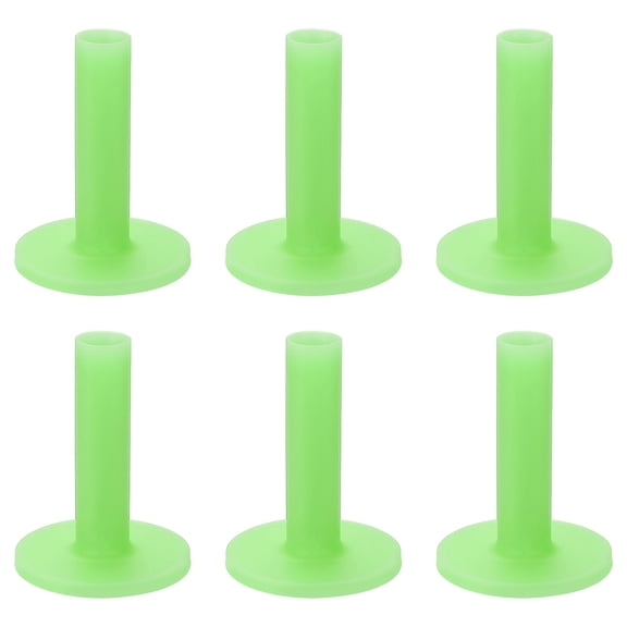 Uxcell Rubber Golf Practice Tee, Driving Tee 2.8 Inch & 6 Pack & Rubber & Green-Fitting for (Indoor/Outdoor/Golf Hitting Mats/Courses/Backyards/Lawns)