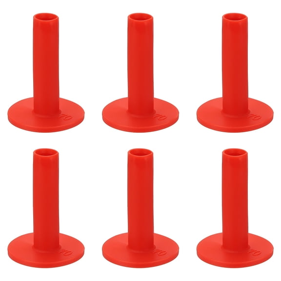 Uxcell Rubber Golf Practice Tee, Driving Tee 2.8 Inch & 6 Pack & Rubber & Red-Fitting for (Indoor/Outdoor/Golf Hitting Mats/Courses/Backyards/Lawns)