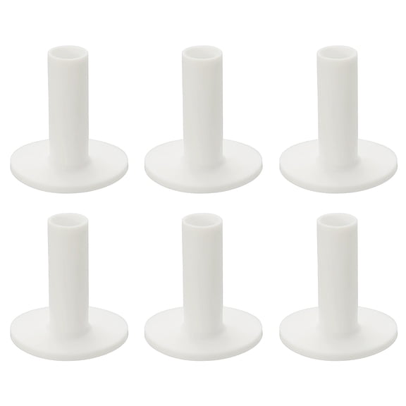 Uxcell Rubber Golf Practice Tee, Driving Tee 2 Inch & 6 Pack & Rubber & White-Fitting for (Indoor/Outdoor/Golf Hitting Mats/Courses/Backyards/Lawns)
