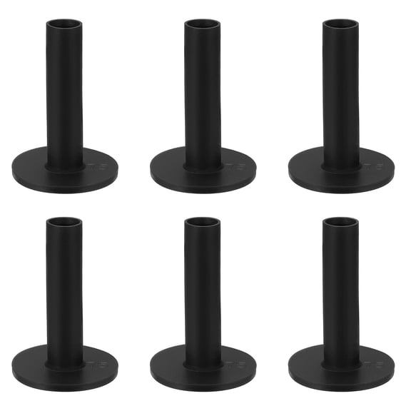 Uxcell Rubber Golf Practice Tee, Driving Tee 3 Inch & 6 Pack & Rubber & Black-Fitting for (Indoor/Outdoor/Golf Hitting Mats/Courses/Backyards/Lawns)