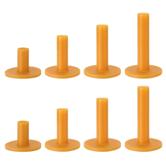 Uxcell Rubber Golf Tee, 4 Pcs Mix Size Golf Practice Tees Training Driving Range Tee, Yellow