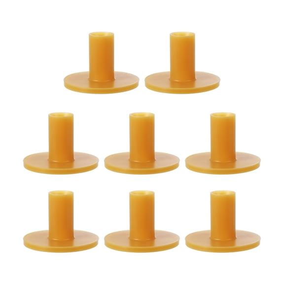Uxcell Rubber Golf Tee, 8 Pack 1.7 Inch Golf Practice Tees Training Driving Range Tee Stable Golf Ball Holder for Outdoor Indoor Hitting Mat Golf Mat, Yellow
