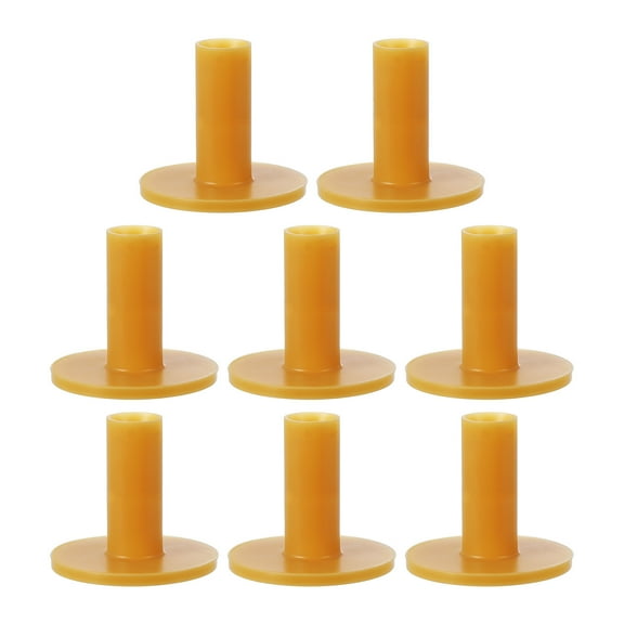 Uxcell Rubber Golf Tee, 8 Pack 2.4 Inch Golf Practice Tees Training Driving Range Tee Stable Golf Ball Holder for Outdoor Indoor Hitting Mat Golf Mat, Yellow