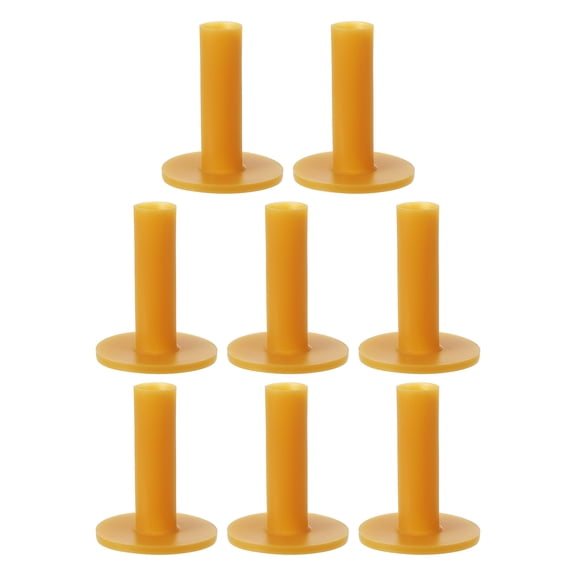 Uxcell Rubber Golf Tee, 8 Pack 2.6 Inch Golf Practice Tees Training Driving Range Tee Stable Golf Ball Holder for Outdoor Indoor Hitting Mat Golf Mat, Yellow