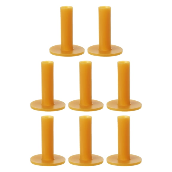 Uxcell Rubber Golf Tee, 8 Pack 2.8 Inch Golf Practice Tees Training Driving Range Tee Stable Golf Ball Holder for Outdoor Indoor Hitting Mat Golf Mat, Yellow