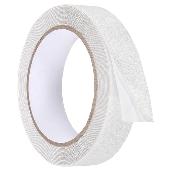 Uxcell Rubber Grip Tape, 1 in x 16 ft Non-Slip Tape with Texture Waterproof Adhesive Non-Abrasive Grip Tapes for DIY Tools, Indoor & Outdoor Stair Steps, Ramp, Transparent