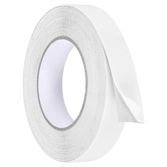 Uxcell Rubber Grip Tape, 1 in x 33 ft Non-Slip Tape with Texture Waterproof Adhesive Non-Abrasive Grip Tapes for DIY Tool, Indoor & Outdoor Stair Steps, Ramp, White
