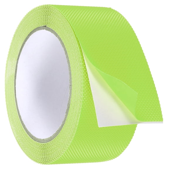 Uxcell Rubber Grip Tape, 2 in x 16 ft Non-Slip Tape with Texture Waterproof Adhesive Non-Abrasive Grip Tapes for DIY Tool, Indoor & Outdoor Stair Steps, Ramp, Light Green