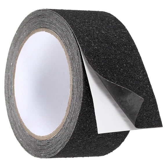 Uxcell Rubber Grip Tape, 2 in x 16 ft Non-Slip Tape with Texture Waterproof Adhesive Non-Abrasive Grip Tapes for DIY Tools, Indoor & Outdoor Stair Steps, Ramp, Gray