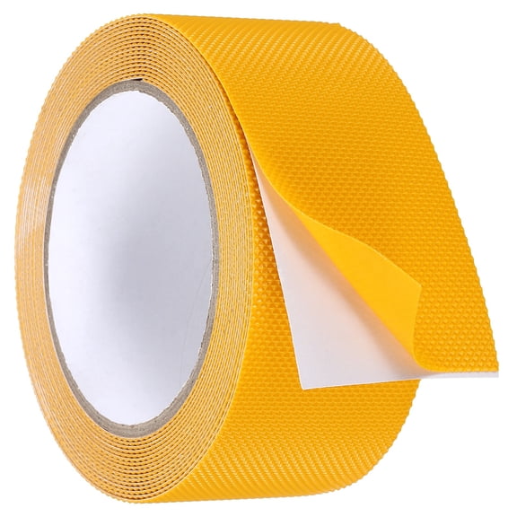 Uxcell Rubber Grip Tape, 2 in x 16 ft Non-Slip Tape with Texture Waterproof Adhesive Non-Abrasive Grip Tapes for DIY Tools, Indoor & Outdoor Stair Steps, Ramp, Transparent