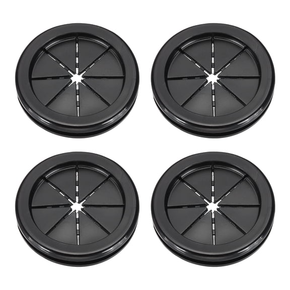 Uxcell Rubber Grommet 1-3/8", Round Rubber Hole Plugs Firewall Plug Grommet Wire Cable Protection, Black 4 Pcs