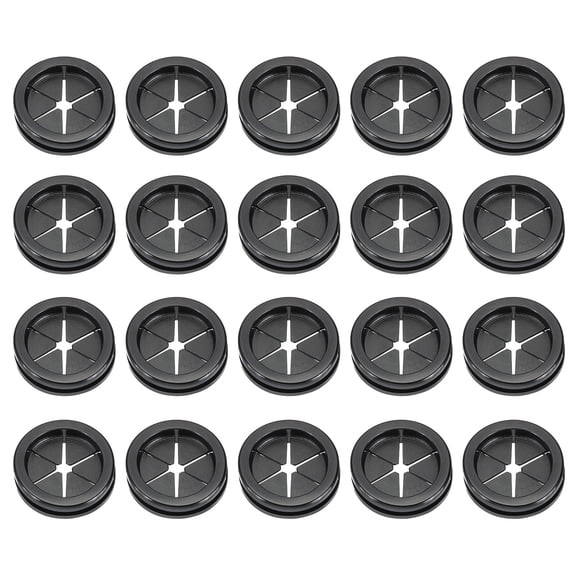 Uxcell Rubber Grommet 7/8", Round Rubber Hole Plugs  Firewall Plug Grommet Wire Cable Protection, Black 20 Pcs