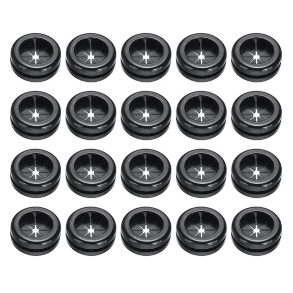Uxcell Rubber Grommet 9/16", Round Rubber Hole Plugs  Firewall Plug Grommet Wire Cable Protection, Black 20 Pcs