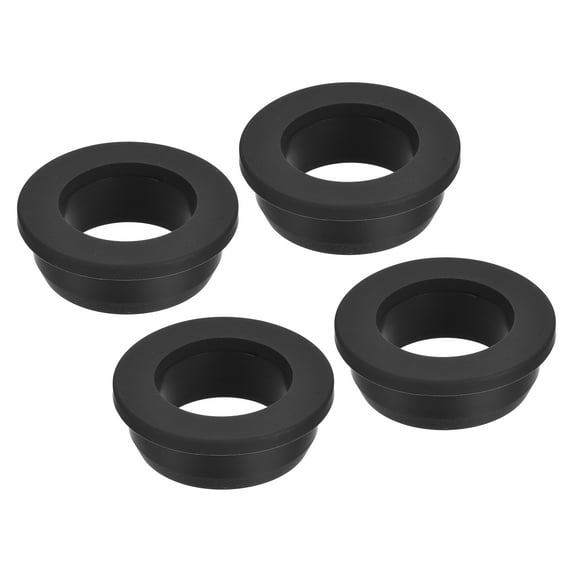 Uxcell Rubber Grommet Mount Dia 1-35/64" (39.3mm) Round T Type for Wire Protection 4 Pack