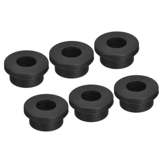 Uxcell Rubber Grommet Mount Dia 15/16" (24mm) Round T Type for Wire Protection 6 Pack
