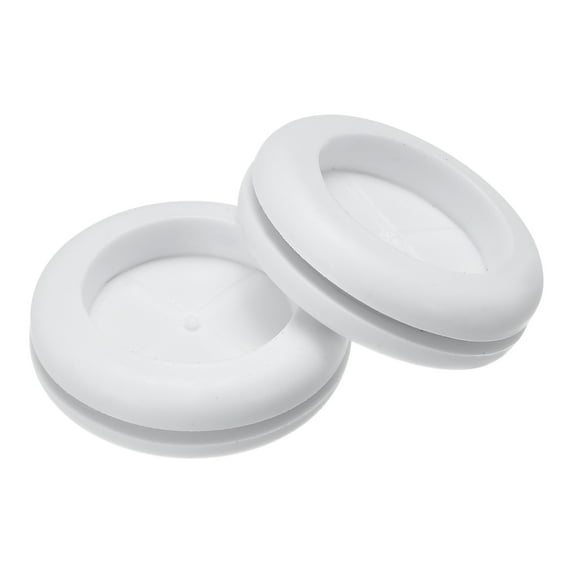 Uxcell Rubber Grommet Mount Dia 32mm Round Double-Sided for Wire Protection White 6 Pack