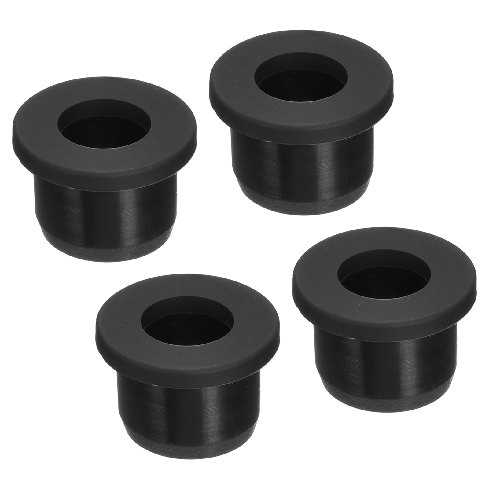 Uxcell Rubber Grommet Mount Dia 15/32 inch (12mm) Round T Type for Wire Protection 4 Pack, Size: 15/32 x 19/64 x 5/8 -Inch, Black