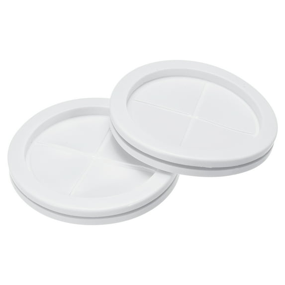 Uxcell Rubber Grommet Mount Dia 90mm Round Double-Sided for Wire Protection White 6 Pack