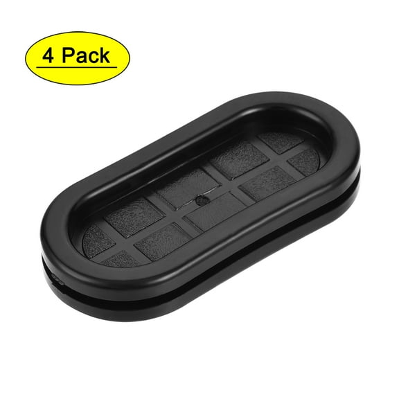 Uxcell Rubber Grommet Oval Double-Sided Mount Size 45 x 20 mm for Wire Protection 4 Pack