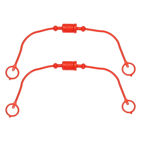 Uxcell Rubber Hydraulic Coupler Male Dust Cap and Female Plug Cover 1/4" ISO-A, Red 2Pcs
