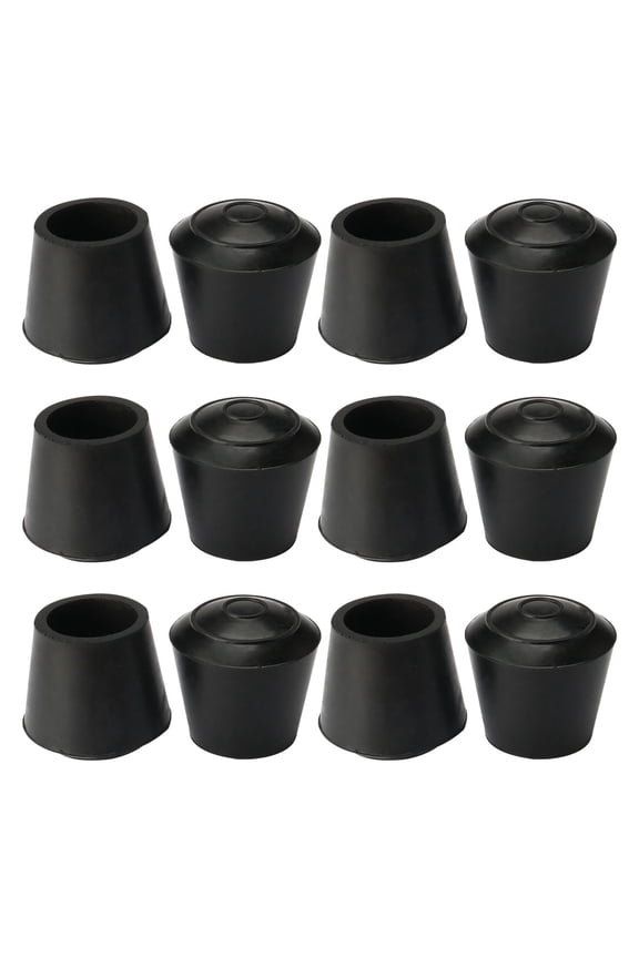 Rubber Leg Cap End Tip Furniture Feet Protector 16mm 5/8" Inner Dia 12 Pack