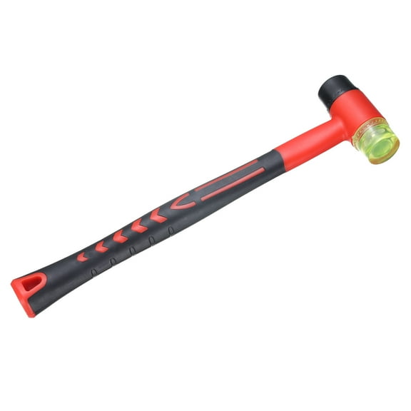 Uxcell Rubber Mallet Double-Faced with Non-Slip Plastic Grip Hammer for Crafts