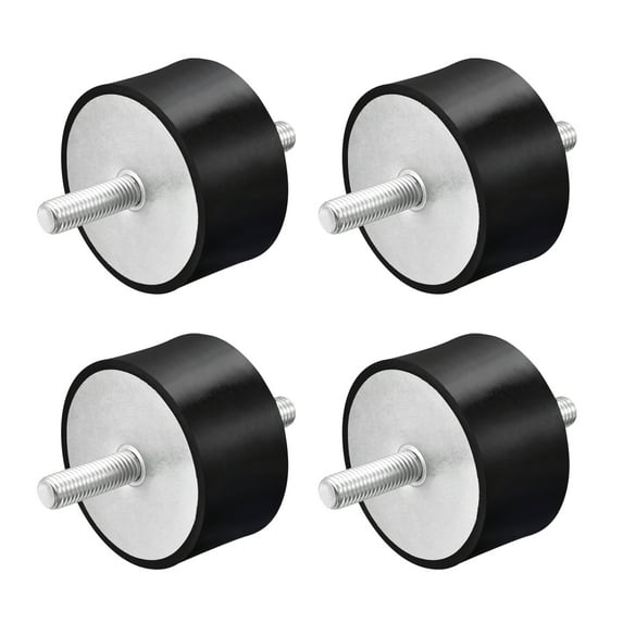 Uxcell Rubber Mounts 4 Pack M12x37mm Male Vibration Isolator Shock Absorber D75mmxH40mm