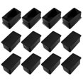 thumbnail image 1 of Uxcell Rubber Rectangle Anti-Slip Chair Leg Cover Cap Pad 12 Pack Black, 1 of 7