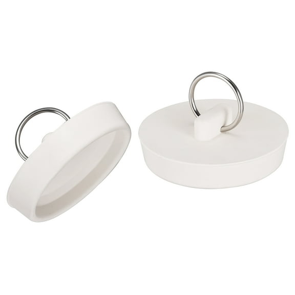 Uxcell Rubber Sink Drain Stopper with Hanging Ring 2 Pack 1.89" - 1.95"