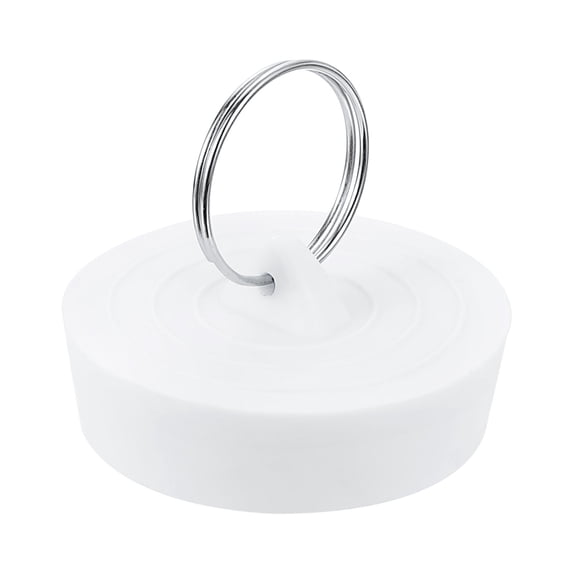 Uxcell Rubber Sink Plug, Bathtub Drain Stopper Fit for 1-3/4" to 1-13/16", White
