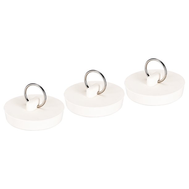 Uxcell Rubber Sink Plug, White Drain Stopper Fit 17/8" to 115/16