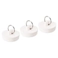 thumbnail image 1 of Uxcell Rubber Sink Plug, White Drain Stopper Fit 1-9/16" to 1-5/8" Drain for Bathtub Kitchen and Bathroom 3 Pack, 1 of 5