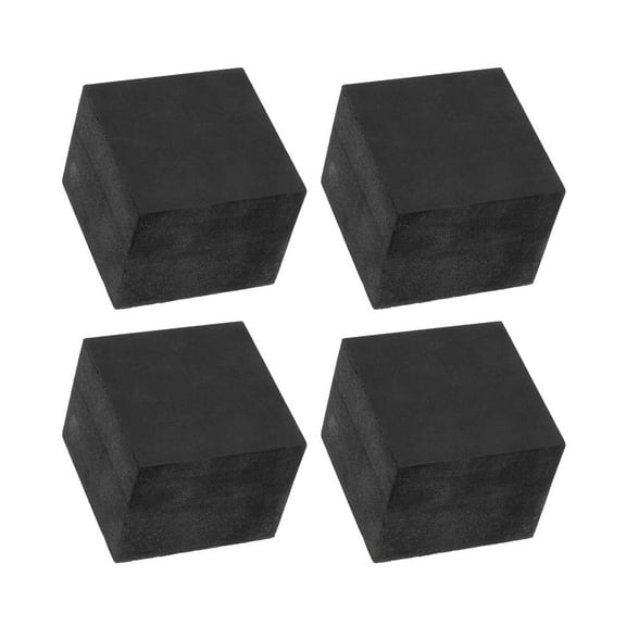 Uxcell Rubber Solid Anti-Vibration Pads, 4 Pcs 60mm x 50mm Thick Rubber Square Washers Multi-Purpose Gasket Pad Bushings Spacer for HVAC Compressor Air Conditioner, Black