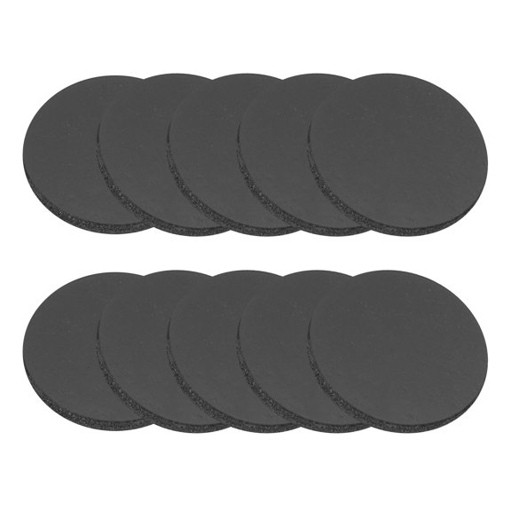 Uxcell Rubber Solid Discs Washers, 10 Pcs 20mm Dia x 1.5mm Thick Rubber Round Gasket Pad Bushings Spacer Washer for DIY Gasket Craft, Black