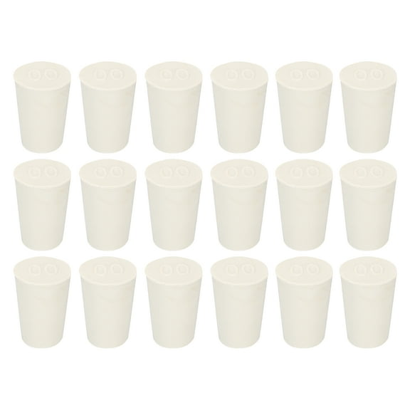 Uxcell Rubber Tapered Plug 11mm to 15mm Solid Test Tubes Bungs Stopper White for Lab Home 36 Pack