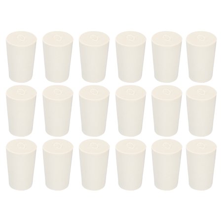 Uxcell Rubber Tapered Plug 13mm to 17mm Solid Test Tubes Bungs Stopper White for Lab Home 36 Pack