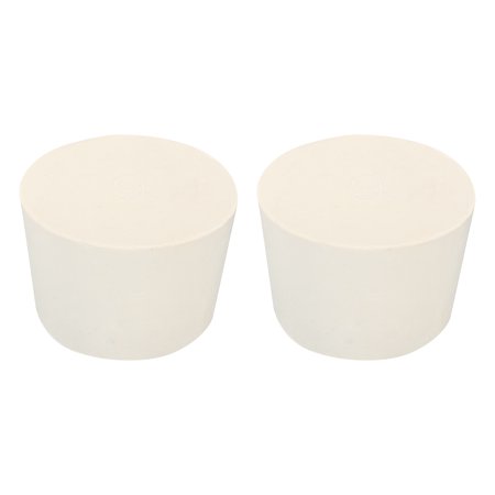 Uxcell Rubber Tapered Plug 38mm to 46mm Solid Test Tubes Bungs Stopper White for Lab Home 2 Pack