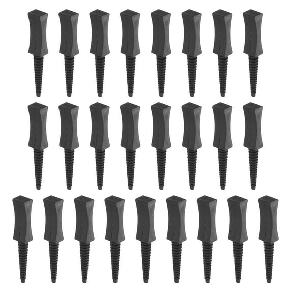 Uxcell Rubber Thread Tapered Insert Plug M4 Test Tubes Bungs Stopper Black for Lab Home 25 Pieces