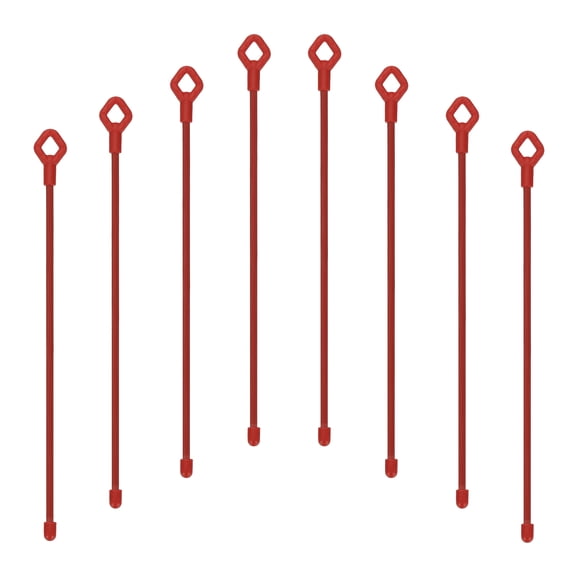 Uxcell Silicone Cable Ties, 10 Inch Reusable Twist Cable Ties Heavy Duty Bendable for Bundling Holding, 8 Pcs, Red